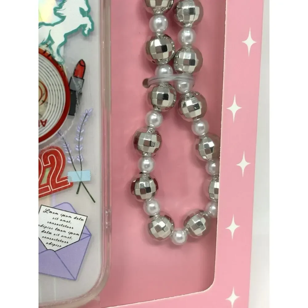 Skinnydip Disco Ball Guitar Cowgirl iPhone 13 / 14 Pro Max New York Beaded Strap